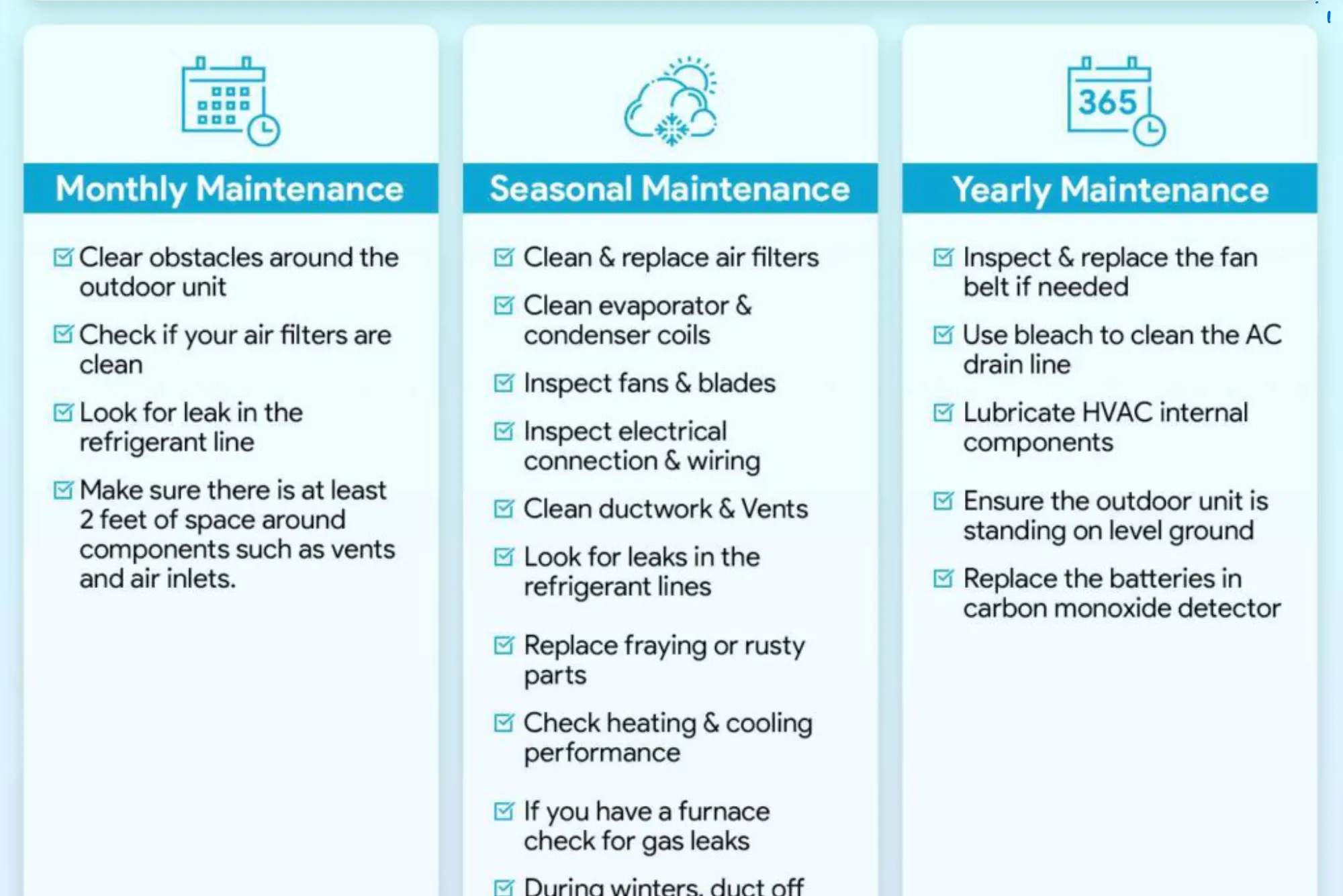 Seasonal AC Tune‑Up Checklist