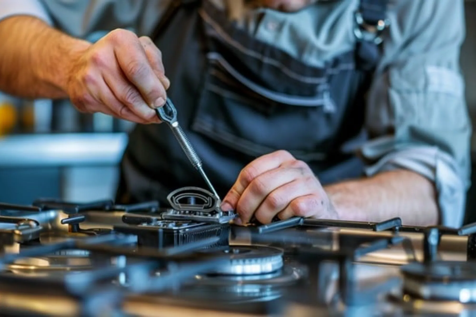 Skilled Gas Stove Burner and Flame Adjustment Technician